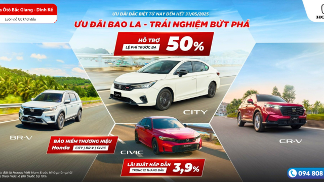 Chương trình khuyến mại tháng 5/2025 | Honda Ôtô Bắc Giang