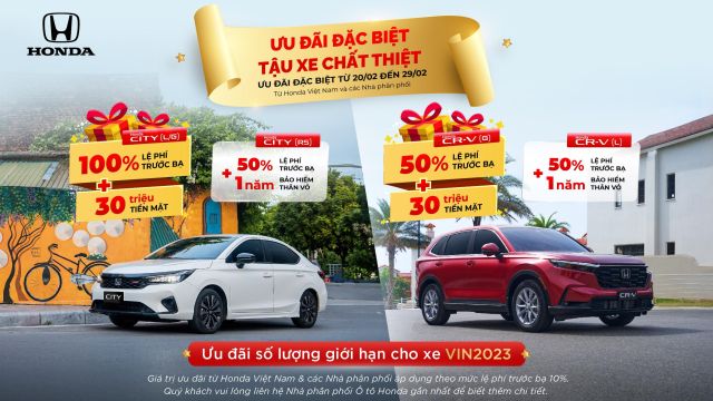 Chương trình khuyến mại của các dòng xe ô tô Honda trong tháng 2 năm 2024