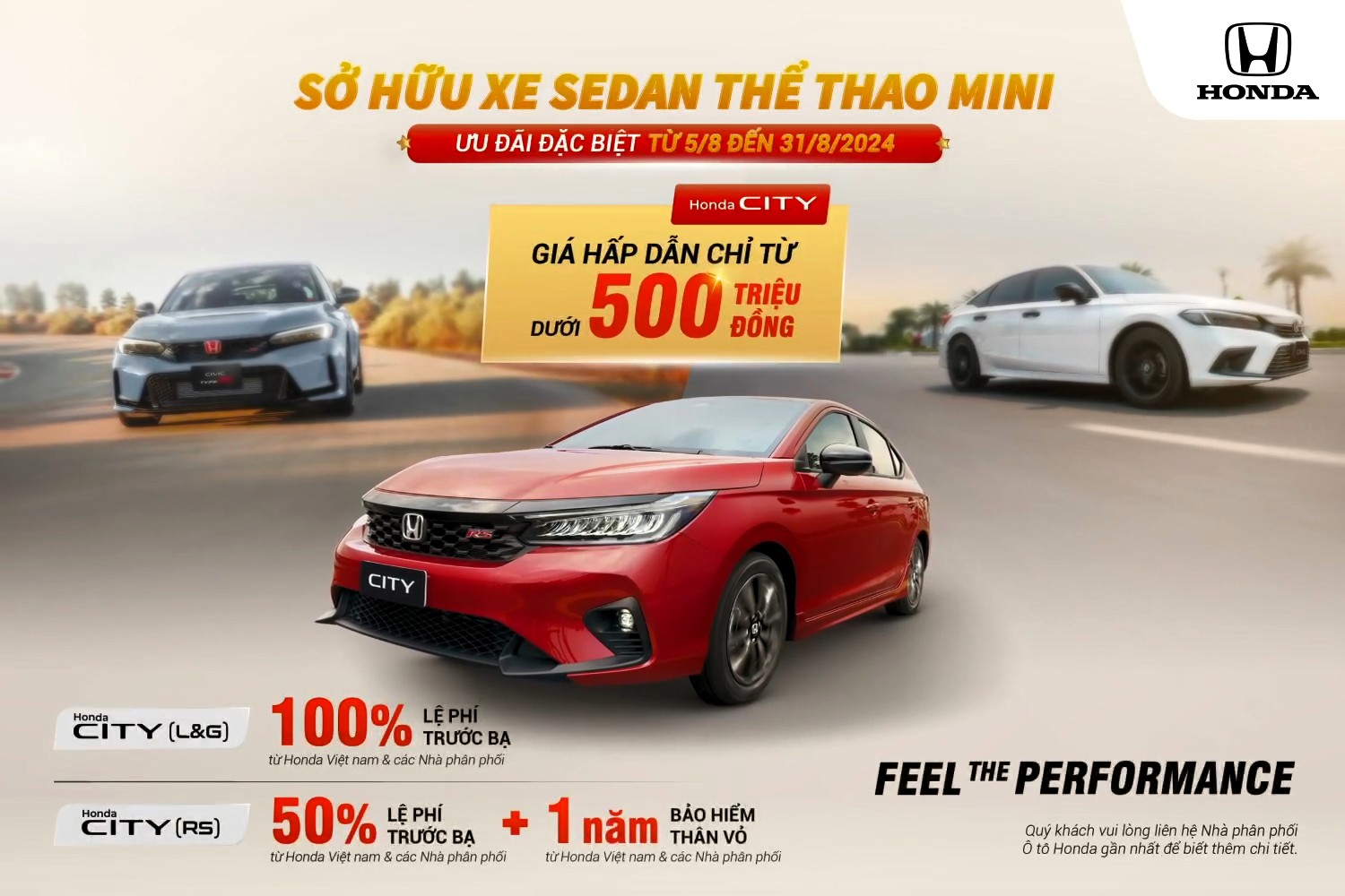 Chương trình khuyến mại các dòng xe Honda Ô tô Tháng 8.2024 | Honda Ô tô Bắc Giang