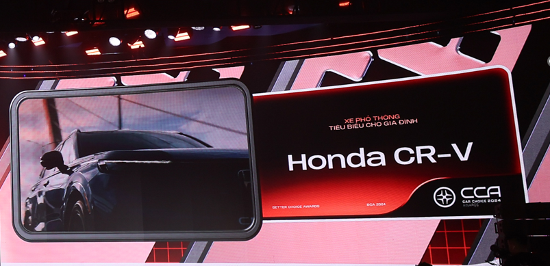 Honda CR-V vinh dự nhận giải thưởng “Xe phổ thông tiêu biểu cho gia đình” 